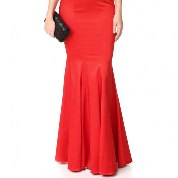Zac Posen Katerina Cardinal Red Floor Length Dress - Picture 9 of 12